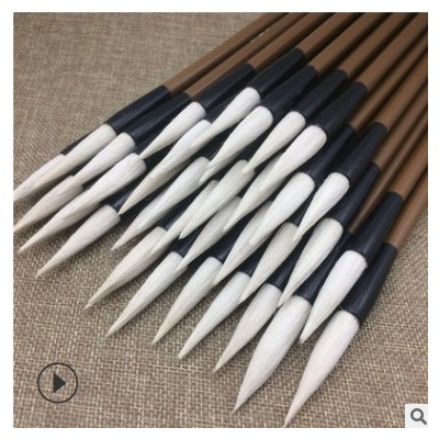 厂家批发 学生毛笔 羊毫长峰毛笔 自产自销 量大价更优