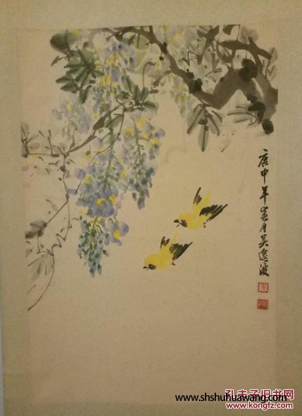 贵州著名画家 吴逸波 花鸟作品 尺寸：68*45