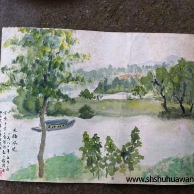 庄正重 水彩 风景 无锡风光 26*18cm