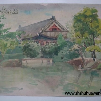南师大美术系名家书画【莫树滋水彩画/金陵风景】