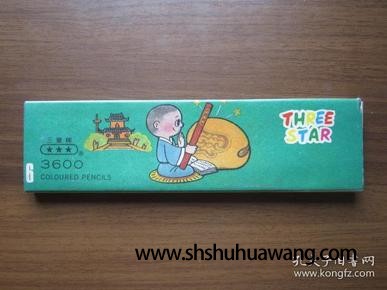 早期上海中国铅笔二厂出品三星牌彩色铅笔（6支装，未用）——聪明的一休