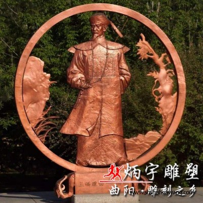 炳宇真人比例 古代写毛笔人物铜雕塑定制历史名人肖像雕塑法制廉政文化雕塑校园公园广场景观雕塑