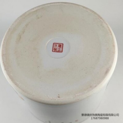 景德镇陶瓷器笔筒仿古粉彩摆件中式装饰品家居桌面书画箭筒可定制