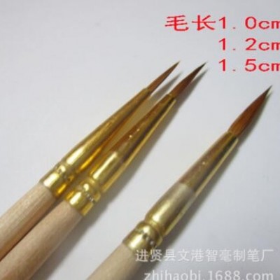 厂家源头供应狼毫笔大中小描金毛笔狼毫勾线笔陶瓷玩具彩绘笔