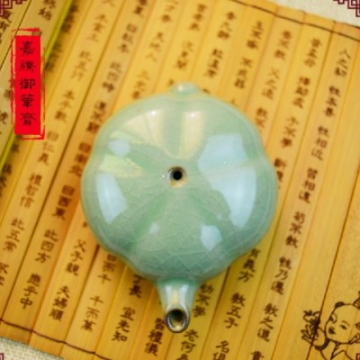 厂家供应批发文房四宝用品 影青绿釉水滴 砚滴 砚台磨墨加水道具