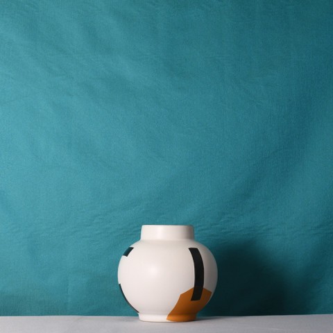 家居陶瓷摆件中式简约现代风格--几何灯笼两件套