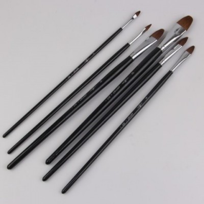 厂价批发狼毫水粉油画笔排笔6支套装圆峰画笔美术绘画用品